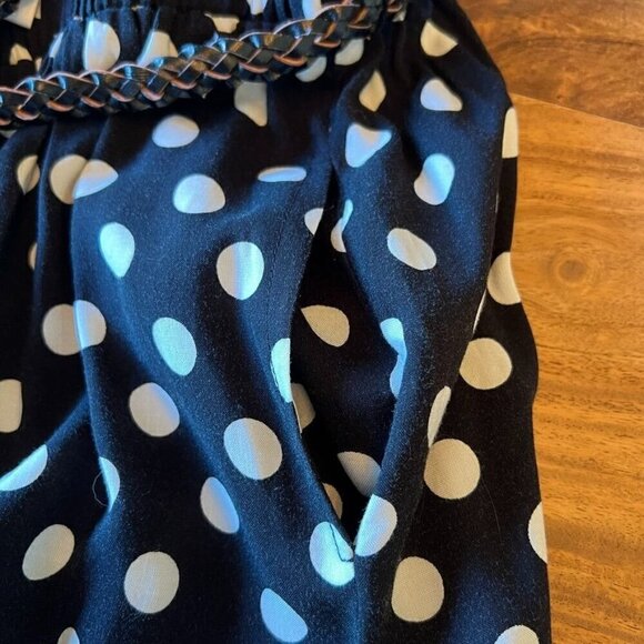 Xhilaration Black & White Polka Dot Belted Mini Skirt - Picture 6 of 7